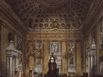 Der Kuppelraum, Kensington Palace aus Pynes Royal Residences, 1819